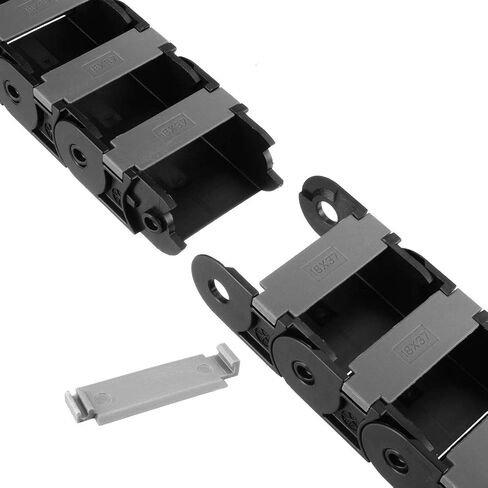 uxcell Drag Chain Cable Carrier Open Type with End Connectors 10X30mm 1 Meter Plastic for Electrical CNC Router Machines in Saudi Arabia