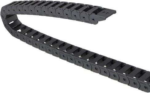 uxcell Drag Chain Cable Carrier Open Type with End Connectors 10X30mm 1 Meter Plastic for Electrical CNC Router Machines in Saudi Arabia