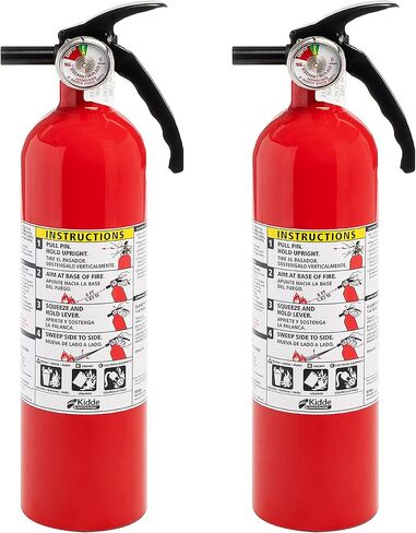 Kidde Fire Extinguisher for Home, 1-A:10-B:C, Dry Chemical Extinguisher, Red, Mounting Bracket Included, 2 Pack in Kuwait