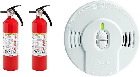 Kidde Fire Extinguisher for Home, 1-A:10-B:C, Dry Chemical Extinguisher, Red, Mounting Bracket Included, 2 Pack in Kuwait