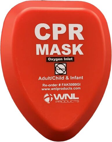 WNL Products CPR Rescue Mask, Adult/Child & Infant Pocket Resuscitator, Hard Case Kit with Belt Clip in Saudi Arabia
