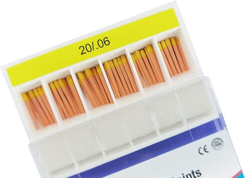 نقاط HTM Gutta Percha 0.04 مستدق خاص 15#-40# لكل صندوق 60 نقطة (0.04-15#-40#-5 عبوات مميزة) in Saudi Arabia