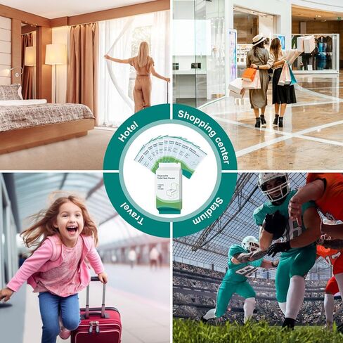 Toilet Seat Covers Disposable 60 Count 15.7 * 23.6inch,XL Disposable Toilet Seat Cover for Adults Kids Potty Training,Essential Travel Accessories/Camping/Airplane/Shopping Mall/Road Trips in Kuwait