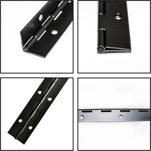 4 PCS 12 Inch Black Heavy Duty Stainless Steel Piano Hinge Continuous & Piano Hinges Piano Boat Hinges for Cabinet Door Cases Woodworking Wood Furniture Tool Storage Boxes Piano (Black) in Saudi Arabia