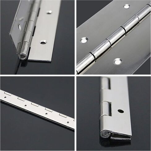 4 PCS 12 Inch Black Heavy Duty Stainless Steel Piano Hinge Continuous & Piano Hinges Piano Boat Hinges for Cabinet Door Cases Woodworking Wood Furniture Tool Storage Boxes Piano (Black) in Kuwait
