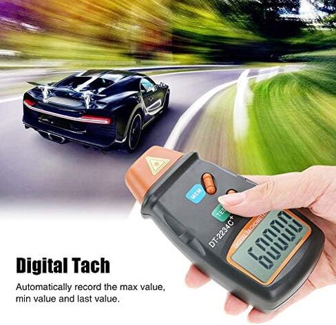 Digital Non-Contact Tachometer,DT-2234C RPM Tach Tester Meter 2.5-99,999RPM Auto Range Motor Digital Photo Tachometer,LCD ABS,Per Car,Wheels, Lathe, Electrical Fan,Paper Making in Saudi Arabia