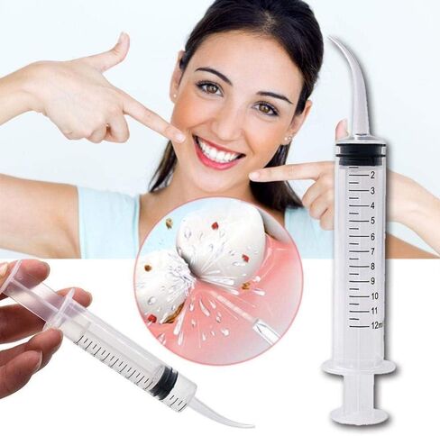 9 Pack 12ml/cc Dental Syringe with Curved Tip & Measurement Disposable Graduated Dental Irrigation Syringe for Oral Dental Care, Tonsil Stones Removing, Lab, Feed Small Pet (9 Pack-Curved-Measurement) in Saudi Arabia