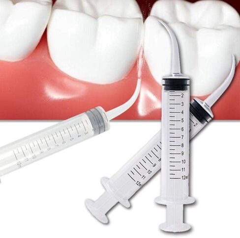 9 Pack 12ml/cc Dental Syringe with Curved Tip & Measurement Disposable Graduated Dental Irrigation Syringe for Oral Dental Care, Tonsil Stones Removing, Lab, Feed Small Pet (9 Pack-Curved-Measurement) in Saudi Arabia