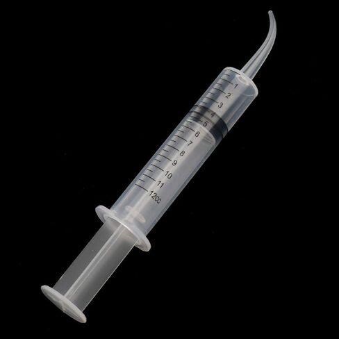 9 Pack 12ml/cc Dental Syringe with Curved Tip & Measurement Disposable Graduated Dental Irrigation Syringe for Oral Dental Care, Tonsil Stones Removing, Lab, Feed Small Pet (9 Pack-Curved-Measurement) in Saudi Arabia