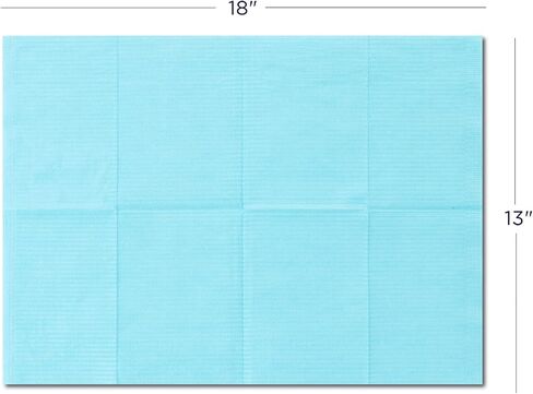 مرايل للمرضى للاستعمال مرة واحدة، 125 عبوة، 45.72 سم × 33.02 سم، 3 طبقات مقاومة للماء، ملاءة مريلة ورقية مع ظهر بولي، طب الأسنان، طبي، وشم، صينية أظافر أو غطاء طاولة، عبوة من 125 قطعة، وردي in Kuwait