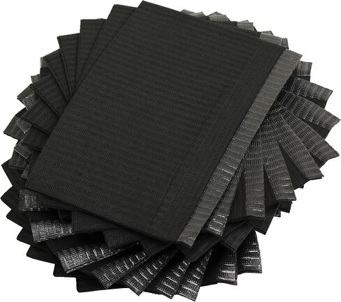 مرايل/ملابس لاب للأسنان من Adenna BIB740BK، أسود (صندوق مكون من 500 قطعة) - BIB740BK in Kuwait