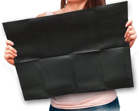 مرايل/ملابس لاب للأسنان من Adenna BIB740BK، أسود (صندوق مكون من 500 قطعة) - BIB740BK in Kuwait