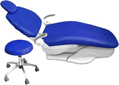 مجموعة غطاء كرسي الأسنان، أغطية حماية كاملة من جلد البولي يوريثان، 4 قطع/مجموعة، حماية مرنة مقاومة للماء لمعدات طب الأسنان (أزرق) in Kuwait