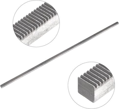 Uxcell 0.5 Mod 8 مم × 8 مم × 500 مم 45 # رف من الفولاذ الكربوني لمعدات ترس المحرك in Kuwait