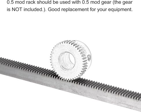 Uxcell 0.5 Mod 8 مم × 8 مم × 500 مم 45 # رف من الفولاذ الكربوني لمعدات ترس المحرك in Kuwait