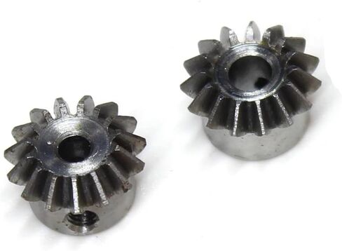 Pinion Gear 2PCS 0.8M 15T Bevel Pinion Gear 1:1 Bevel Gear 3mm 4mm 5mm 6mm 6.35mm Bore Hole 0.8 Module 15 Teeth Brass Bevel Gear M3 Screw bore Shaft (Color : 0.8M 15T, Size : 4mm Brass) in Saudi Arabia