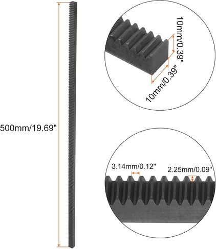 رف التروس 1.5Mod 20mmx20mmx500mm 45 # رف حفز خطي مستقيم من الفولاذ لآلات السيارات in Saudi Arabia