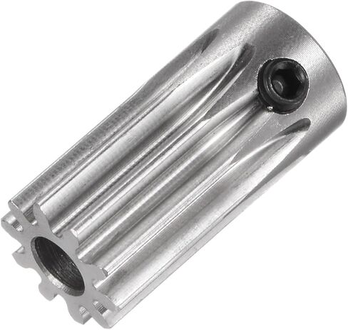 Mod 1 Straight Spur Pinion Gear 10 Teeth - [5mm Bore x 20mm Height] Spur Diff Differential Motor Gear for RC Model Car Parts, Stainless Steel,Silver Tone in Kuwait