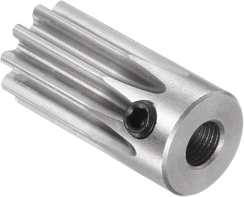 Mod 1 Straight Spur Pinion Gear 10 Teeth - [5mm Bore x 20mm Height] Spur Diff Differential Motor Gear for RC Model Car Parts, Stainless Steel,Silver Tone in Kuwait