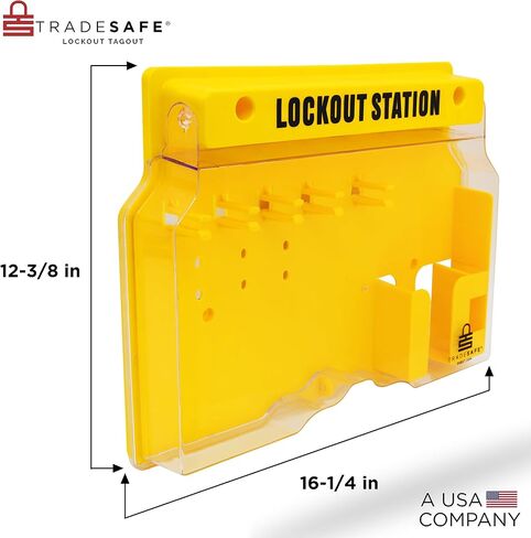 TRADESAFE Lockout Tagout Station with Loto Devices - Lock Out Tag Out Kit Board, 8 Safety Lock Set, 3 Hasps, 30 Do Not Operate Tags, OSHA Compliance in Saudi Arabia