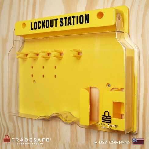 TRADESAFE Lockout Tagout Station with Loto Devices - Lock Out Tag Out Kit Board, 8 Safety Lock Set, 3 Hasps, 30 Do Not Operate Tags, OSHA Compliance in Saudi Arabia