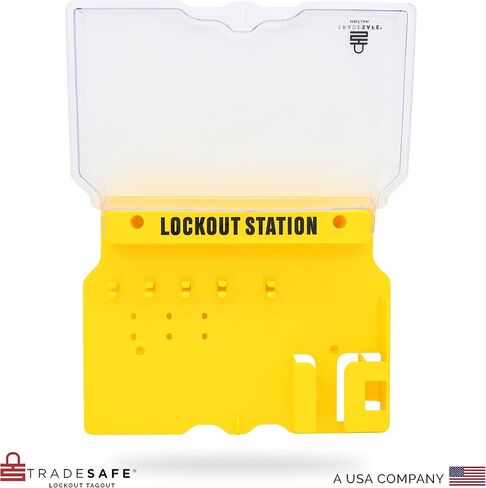 TRADESAFE Lockout Tagout Station with Loto Devices - Lock Out Tag Out Kit Board, 8 Safety Lock Set, 3 Hasps, 30 Do Not Operate Tags, OSHA Compliance in Saudi Arabia