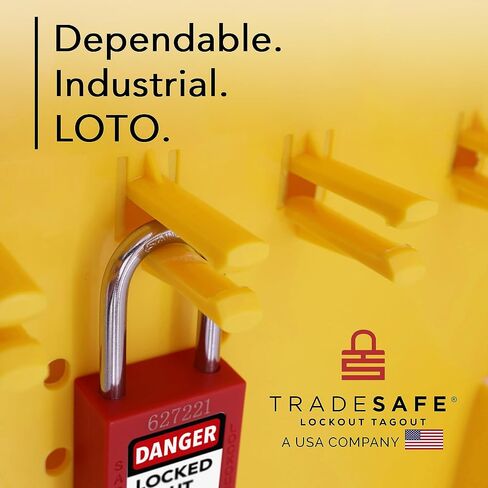 TRADESAFE Lockout Tagout Station with Loto Devices - Lock Out Tag Out Kit Board, 8 Safety Lock Set, 3 Hasps, 30 Do Not Operate Tags, OSHA Compliance in Saudi Arabia