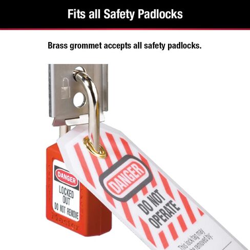 علامات قفل Master Lock 497A، مغلفة لا تعمل، متوافقة مع OSHA، 12 حزمة in Saudi Arabia