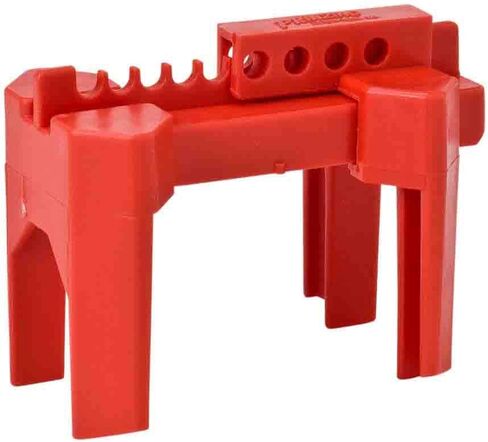 Brady - BS08A-RD Prinzing Ball Valve Lockout, Large, for 2"-8" Outside Pipe Diameter, Red in Saudi Arabia