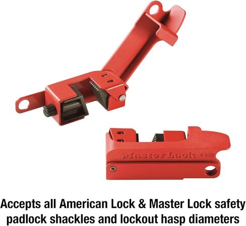 Master Lock Circuit Breaker Lockout Bundle with 493B Standard Single and Double Toggle Lock (1 Count) and 491B Tall and Wide Toggle Lock in Saudi Arabia