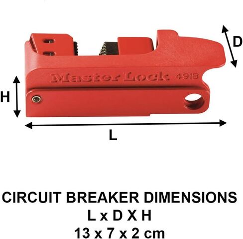Master Lock Circuit Breaker Lockout Bundle with 493B Standard Single and Double Toggle Lock (1 Count) and 491B Tall and Wide Toggle Lock in Saudi Arabia
