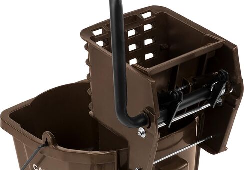 Carlisle FoodService Products Mop Bucket with Side-Press Wringer for Floor Cleaning, Restaurants, Offices, And Janitorial Use, Polyproylene, 26 Quarts, Yellow in Saudi Arabia