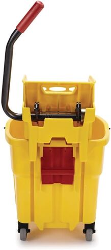 منتجات رابر ميد التجارية WaveBrake 35 Qt. دلو ممسحة ذات ضغط جانبي ومجموعة عصارة على عجلات، أصفر، لتنظيف/مسح الأرضيات الاحترافية/الصناعية/الأعمال التجارية الشاقة in Saudi Arabia