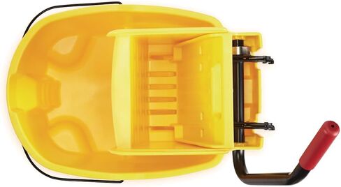 منتجات رابر ميد التجارية WaveBrake 35 Qt. دلو ممسحة ذات ضغط جانبي ومجموعة عصارة على عجلات، أصفر، لتنظيف/مسح الأرضيات الاحترافية/الصناعية/الأعمال التجارية الشاقة in Saudi Arabia