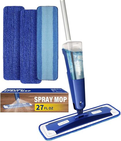 Mops for Floor Cleaning, Wet and Dry Spray Mop with Refillable Spray Bottle and 3 Washable Microfiber Pads Home or Commercial Use Flat Mop for Hardwood Laminate Wood Ceramic, Purple in Saudi Arabia