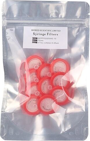 Syringe Filters PTFE Membrane 25mm Diameter 0.22um Pore Size Non Sterile Pack of 10 in Kuwait
