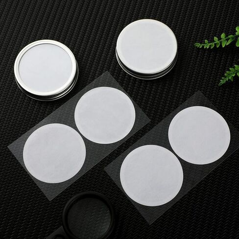 Synthetic Filter Paper Stickers 0.3 μm 84 mm Filter Disc Wide Mouth Filter Paper Stickers Disc Adhesive Filter Patch Sticker for Mushroom Cultivation Wide Mouth Jar Lids Mason Jars(20 Pieces) in Saudi Arabia