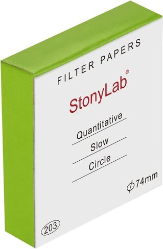 ورق فلتر كمي من stonylab، 100 حزمة من دوائر ورق فلتر السليلوز بمعدل تدفق بطيء مع الاحتفاظ بالجسيمات 10 ميكرون، قطر 74 مم in Kuwait