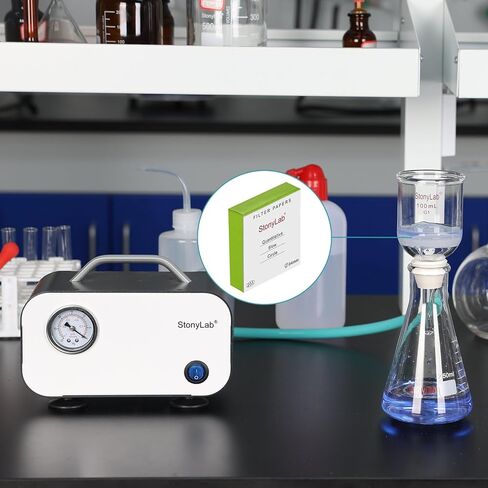 ورق فلتر كمي من stonylab، 100 حزمة من دوائر ورق فلتر السليلوز بمعدل تدفق بطيء مع الاحتفاظ بالجسيمات 10 ميكرون، قطر 74 مم in Kuwait
