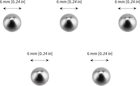 250 Pieces 6mm Metal Paint Mixing Balls, Agitator Balls, Nail Polish Mixing Balls Stainless Steel Mixing Balls Rust-Proof Metal Bearing Balls for Mixing Model Paints in Saudi Arabia