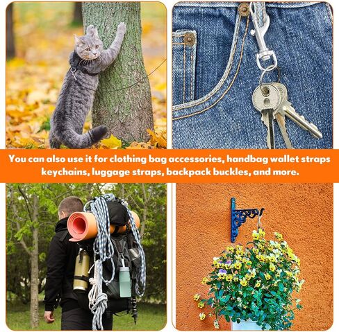 24 قطعة خطافات دوارة لمقود الكلاب شديدة التحمل مقاس 2.76 بوصة مشبك خطاف علم ذو طرف واحد خطاف مشبك متعدد الأغراض لسلسلة المفاتيح وحزام الكاميرا لربط مقود الحيوانات الأليفة (النمط الكلاسيكي) in Kuwait