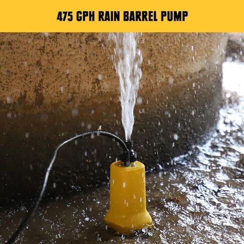 مضخة مياه غاطسة من Mellif لبطارية Dewalt 20V MAX، مضخة نقل مياه معلقة برميلية لاسلكية بقدرة 80 وات، مضخة مرافق محمولة بقدرة 475 جيجا في الساعة لحوض السباحة والحديقة والطابق السفلي (بدون بطارية) in Kuwait