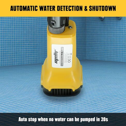 مضخة مياه غاطسة من Mellif لبطارية Dewalt 20V MAX، مضخة نقل مياه معلقة برميلية لاسلكية بقدرة 80 وات، مضخة مرافق محمولة بقدرة 475 جيجا في الساعة لحوض السباحة والحديقة والطابق السفلي (بدون بطارية) in Kuwait