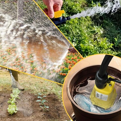 مضخة مياه غاطسة من Mellif لبطارية Dewalt 20V MAX، مضخة نقل مياه معلقة برميلية لاسلكية بقدرة 80 وات، مضخة مرافق محمولة بقدرة 475 جيجا في الساعة لحوض السباحة والحديقة والطابق السفلي (بدون بطارية) in Kuwait