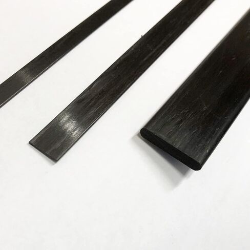 – Flat Carbon Fiber RODS - 12mm x 3mm x 1000mm – Pultruded Flat Solid Rod - Black Matte Finish - Pure Solid Carbon Fibre Flat Strips - for RC Planes-Drones, Boat DIY Craft Projects in Saudi Arabia