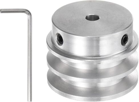 V-Type Pulley 8mm Bore 40mm Outer Dia Single Groove Aluminum Alloy for 6mm PU Round Belt Motor Shaft Drilling Machine with Installations in Saudi Arabia