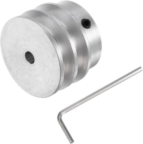 V-Type Pulley 8mm Bore 40mm Outer Dia Single Groove Aluminum Alloy for 6mm PU Round Belt Motor Shaft Drilling Machine with Installations in Saudi Arabia