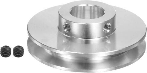 HARFINGTON V-Type Pulley 12mm Bore 50mm Outer Dia Single Groove Aluminum Alloy for 3-5MM PU Round Belt Motor Shaft Drilling Machine in Saudi Arabia