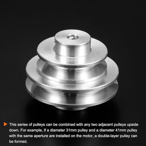 HARFINGTON V-Type Pulley 12mm Bore 50mm Outer Dia Single Groove Aluminum Alloy for 3-5MM PU Round Belt Motor Shaft Drilling Machine in Saudi Arabia