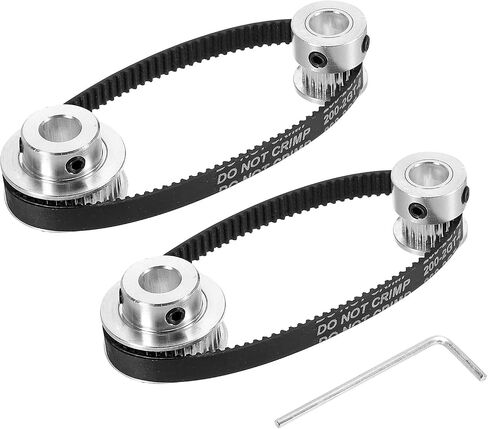 MECCANIXITY Timing Pulley 20&36 Teeth 5mm Bore Synchronous Wheel with Belt and Wrench for 3D Printer, CNC Machine in Kuwait